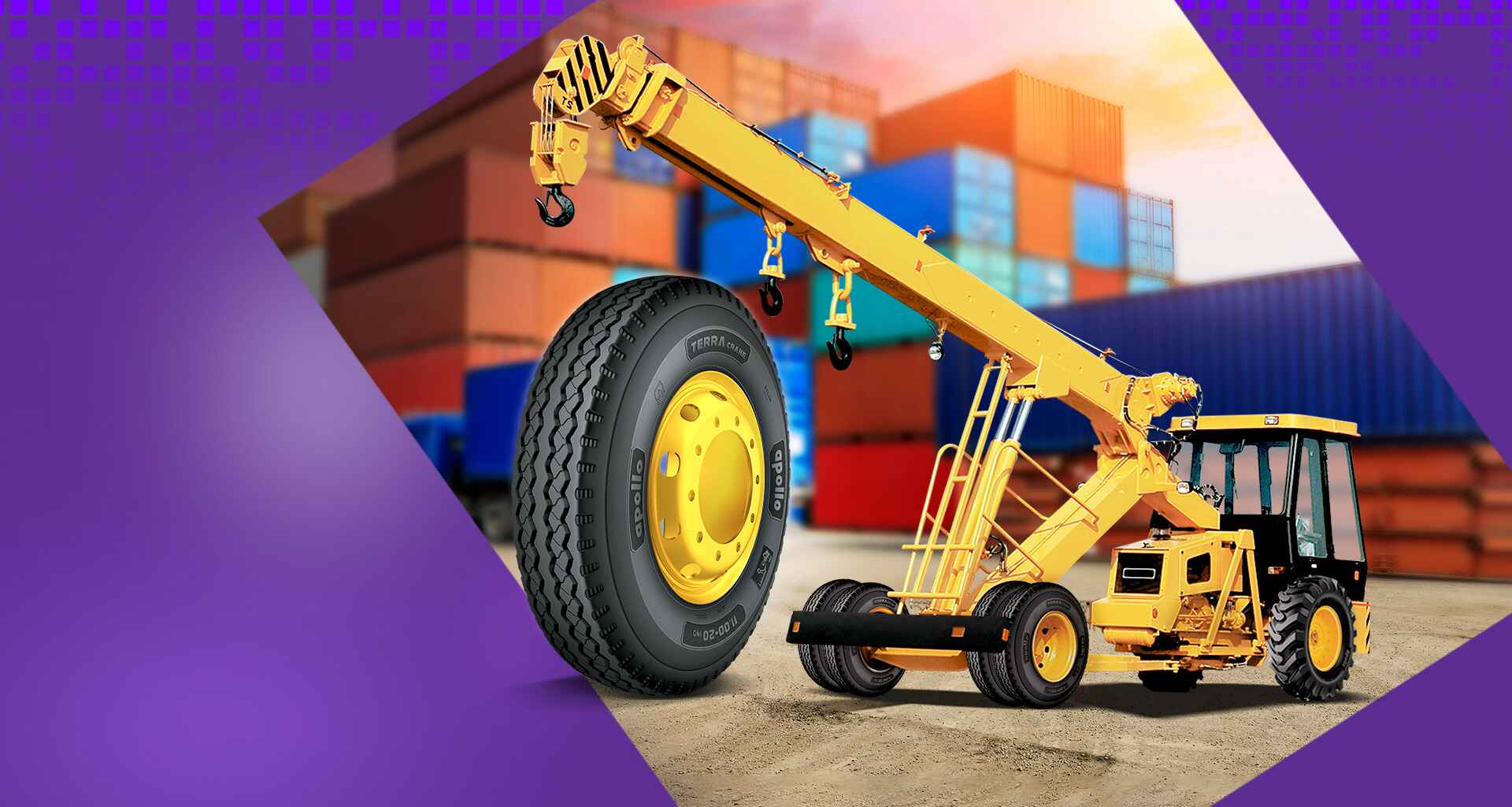 Find Industrial Tyres for JCB, Loaders & Cranes | Apollo Tyres