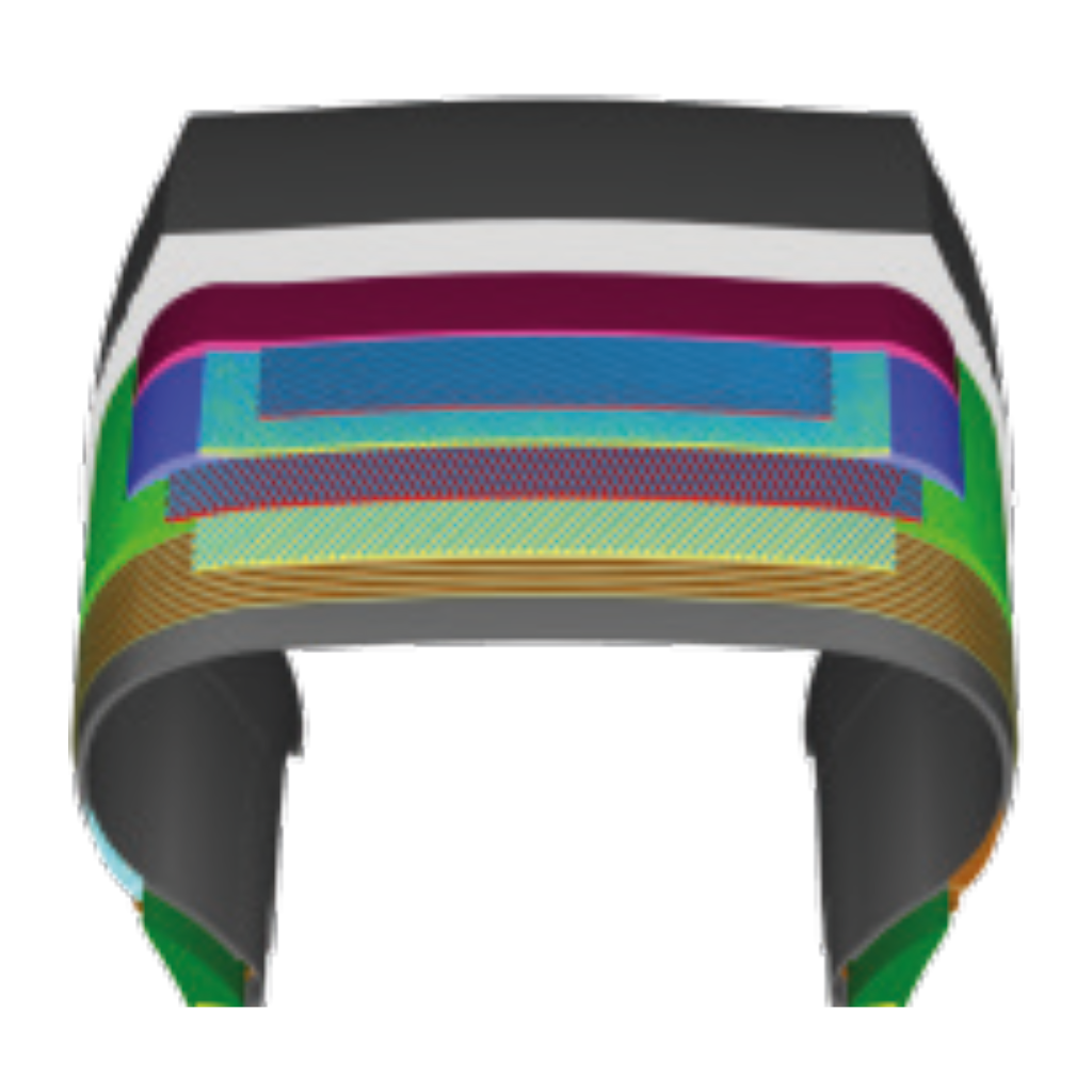 Het versterkte karkas maakt de band tot 2,5 keer duurzamer dan de vereisten in de Europese voorschriften, waardoor vaker kan worden gecoverd